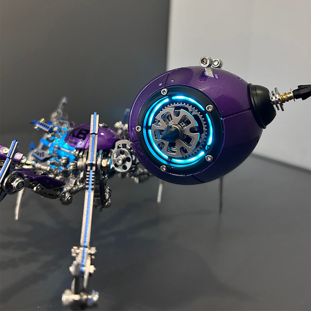 Araña Tormenta Púrpura Steampunk Metal 3D