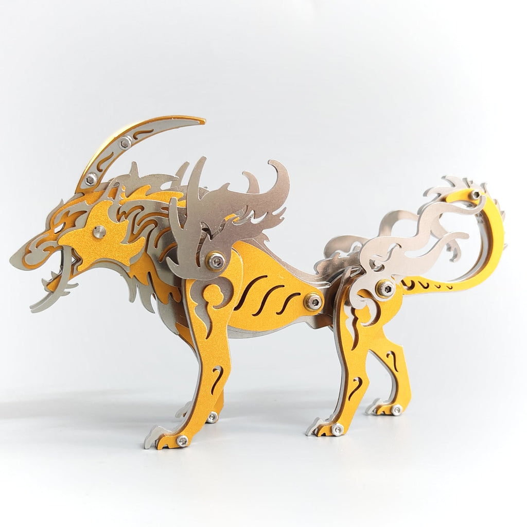 Lobo de las Llanuras Siberianas Metal 3D
