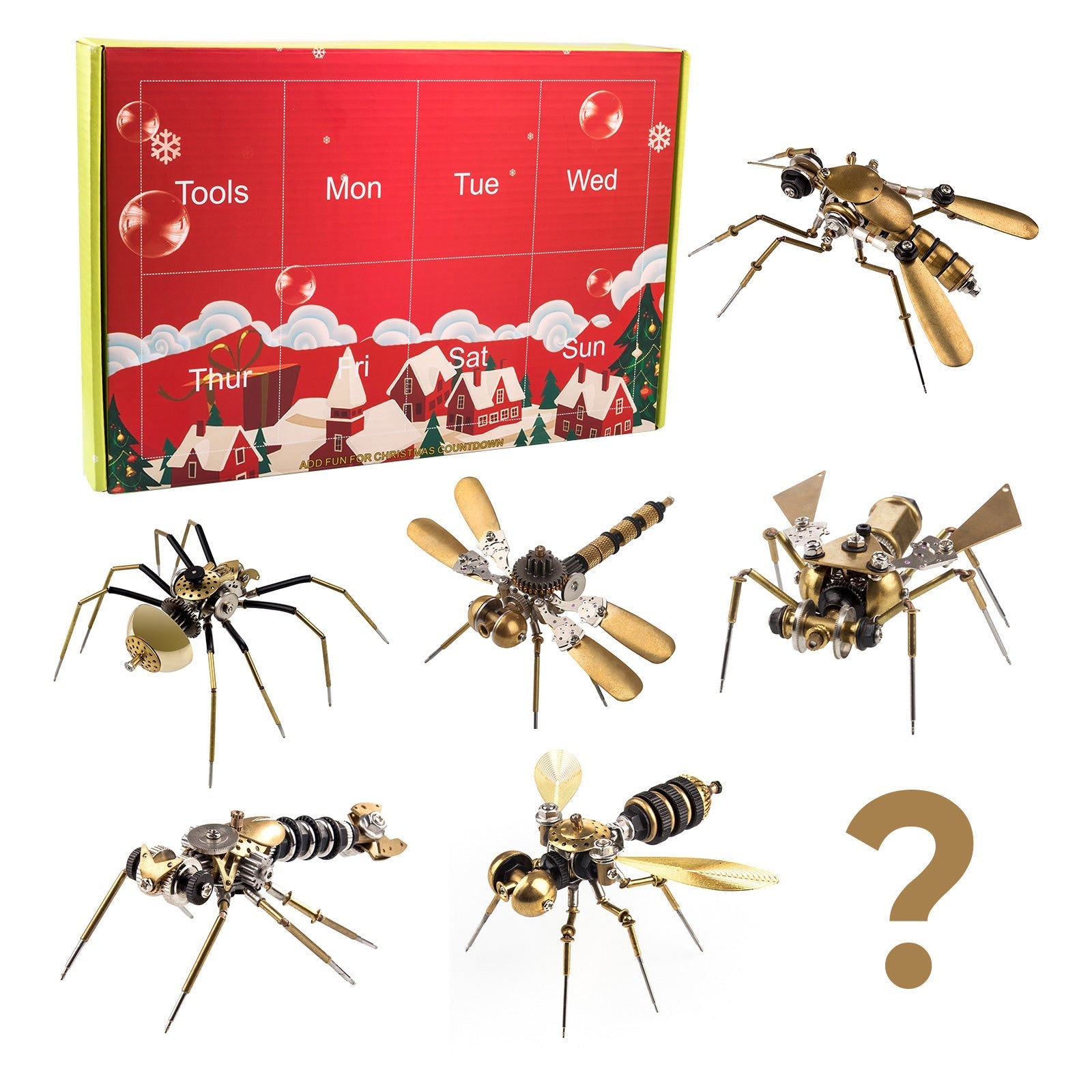 Insectos Steampunk Metal 3D — Mosquito y Abeja