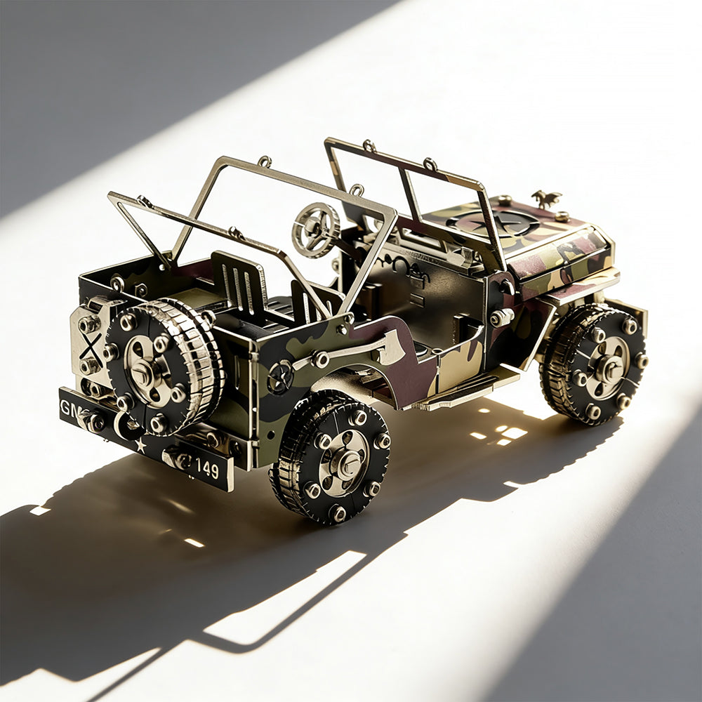 Jeep Militar Camuflaje Metal 3D
