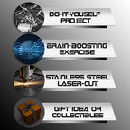 Microworld-juegos de rompecabezas de Metal 3D, Kits de modelos Spider King, Warcraft de acero, rompecabezas ensamblado DIY