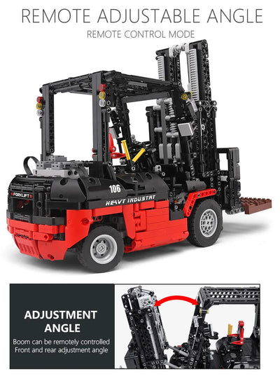 Mould King-bloques de construcción técnicos ladrillos de MOC-3681, vehículos de ingeniería de ciudad, carretilla elevadora RC