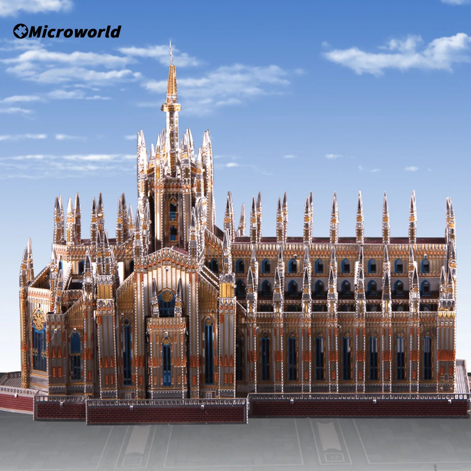 Microworld-rompecabezas de Metal 3D, Kits de modelos de construcción de catedral de Milán