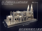 IRON STAR-rompecabezas 3D de Metal, Kits de modelos de ensamblaje de la Catedral de San Patricio