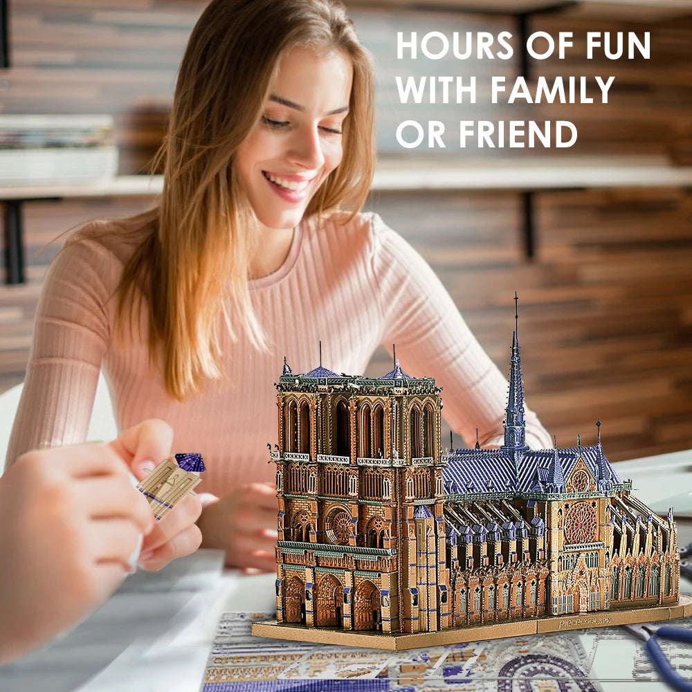 Piececool Rompecabezas Metal Cathedral de Notre Dame,