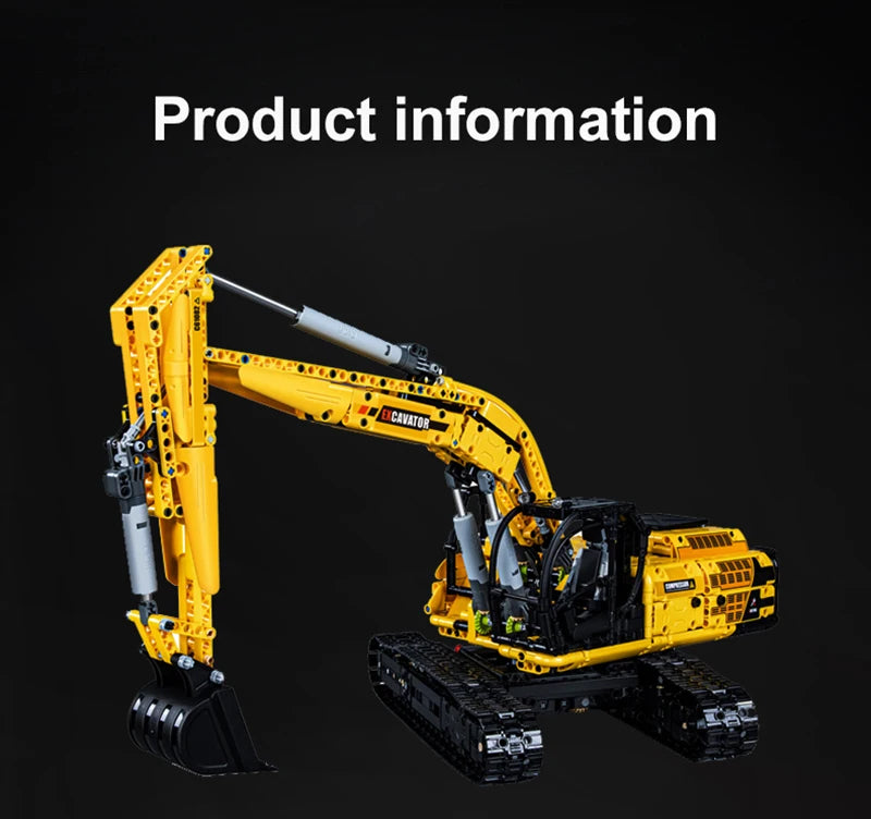 Cada 1702 Uds 1:20 ciudad coche de ingeniería con Control remoto DIY modelo de bloques de construcción RC excavadora ladrillos