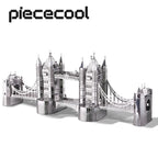 Piececool-rompecabezas de Metal 3D para adultos, rompecabezas de puente de La Torre de Londres, Kits de construcción de modelos
