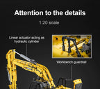 Cada 1702 Uds 1:20 ciudad coche de ingeniería con Control remoto DIY modelo de bloques de construcción RC excavadora ladrillos
