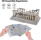 Microworld-juegos de rompecabezas de Metal 3D, Kits de modelos de construcción del templo de Atenea