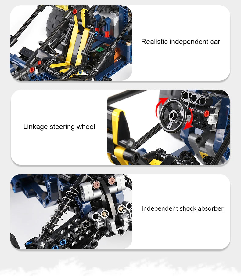 MOLD KING 18018 coche de escalada técnico MOC-3028 Lightning APP Control remoto coche modelo ladrillos