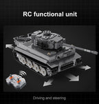 Cada 925 Uds ciudad Control remoto Ww2 ejército militar tigre tanque de bloques de construcción ladrillos RC vehículo