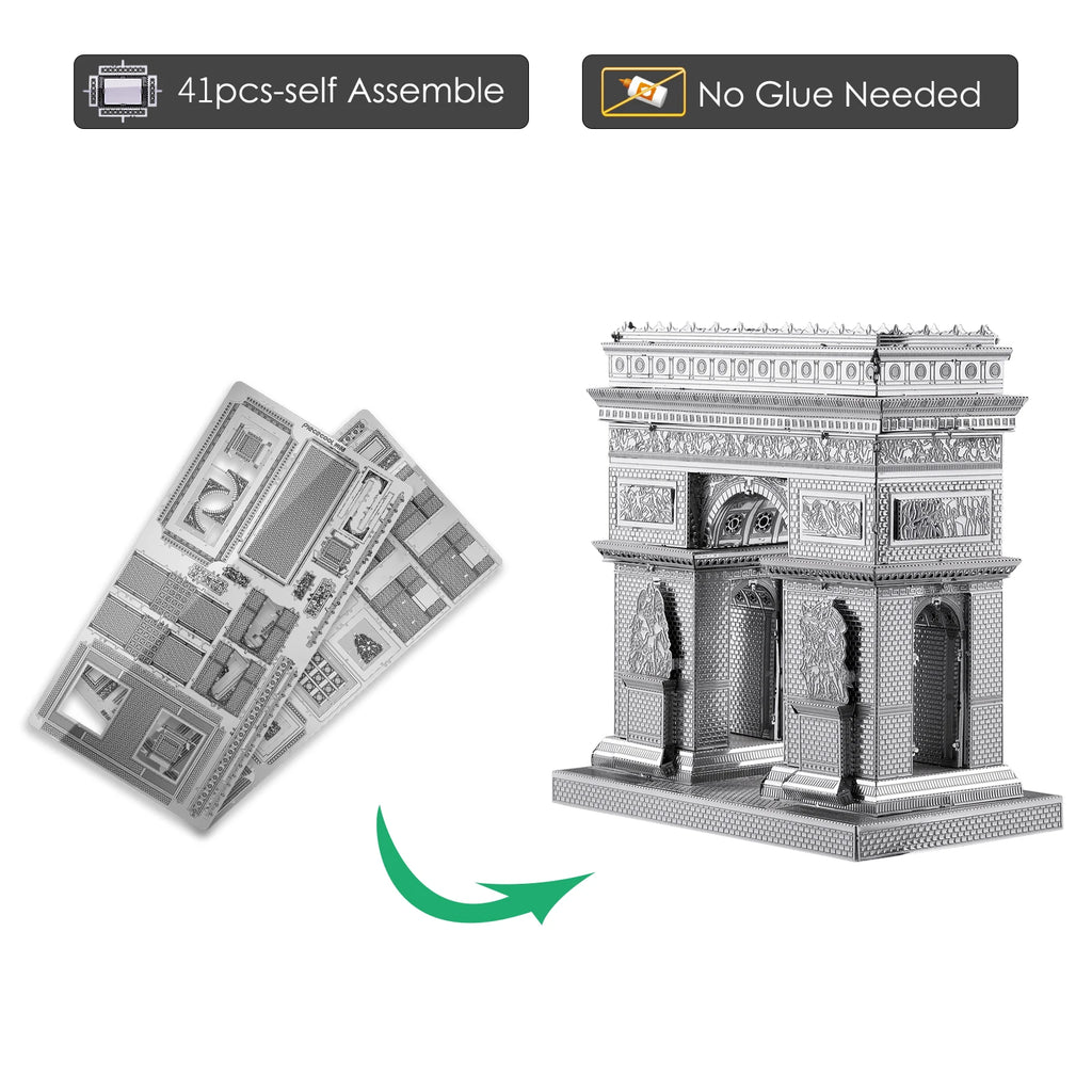 Piececool-rompecabezas 3D De Metal para adultos, modelo De construcción, arco De Triom