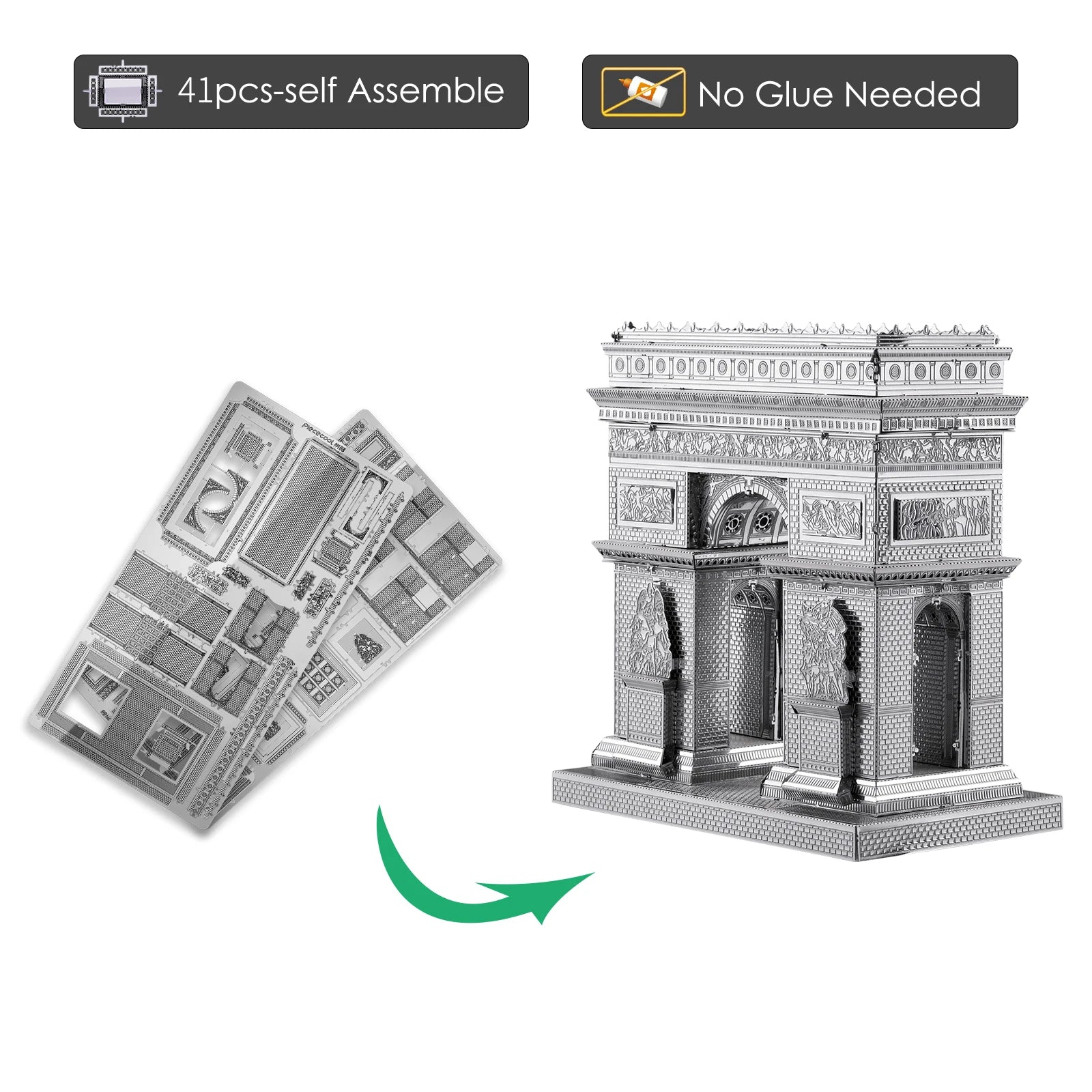 Piececool-rompecabezas 3D De Metal para adultos, modelo De construcción, arco De Triom