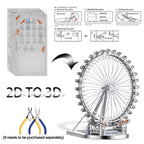 Piececool-rompecabezas de Metal 3D, decoración del hogar, ojo de Londres, modelo de rompecabezas DIY