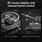 Cada 925 Uds ciudad Control remoto Ww2 ejército militar tigre tanque de bloques de construcción ladrillos RC vehículo