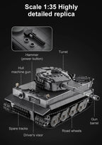 Cada 925 Uds ciudad Control remoto Ww2 ejército militar tigre tanque de bloques de construcción ladrillos RC vehículo