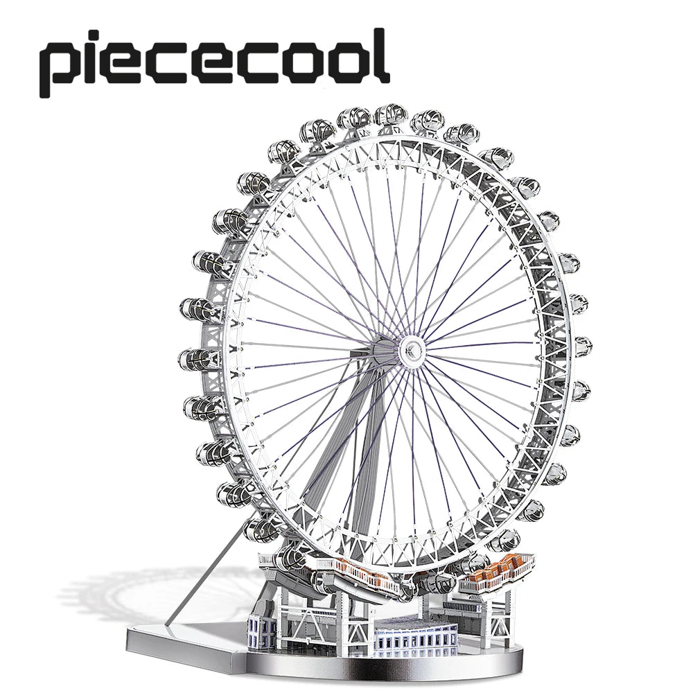 Piececool-rompecabezas de Metal 3D, decoración del hogar, ojo de Londres, modelo de rompecabezas DIY