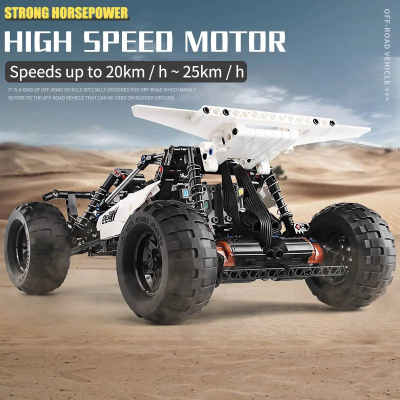 Mould King- juguete de ladrillos para armar coche de carreras del desierto PF Buggy 2