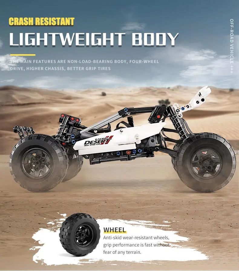 Mould King- juguete de ladrillos para armar coche de carreras del desierto PF Buggy 2