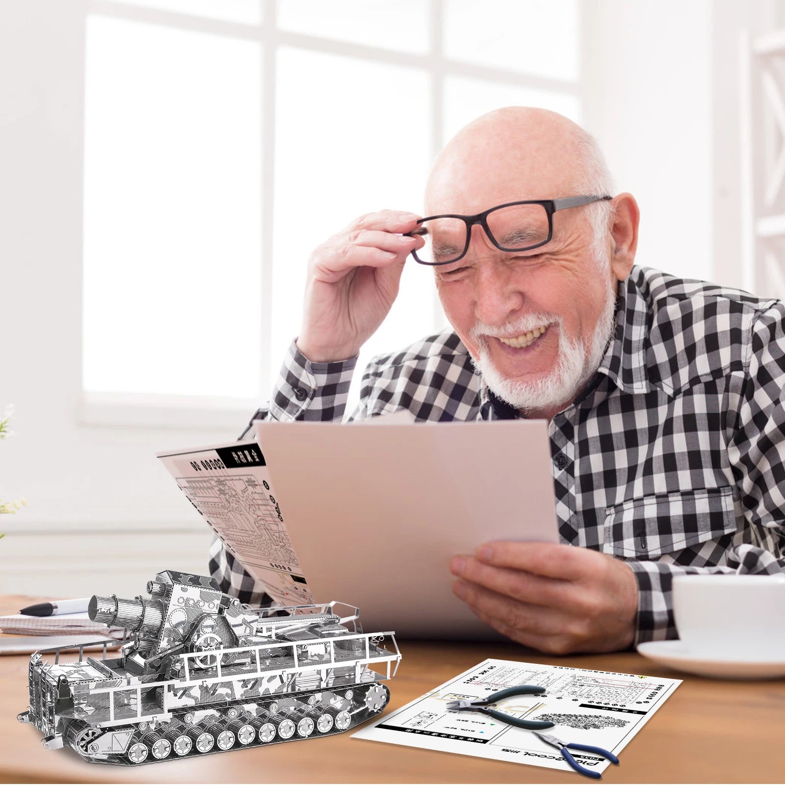 Piececool-rompecabezas de Metal 3D para adultos, modelo de construcción