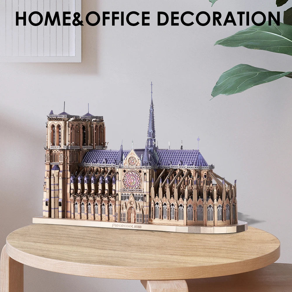 Piececool Rompecabezas Metal Cathedral de Notre Dame,