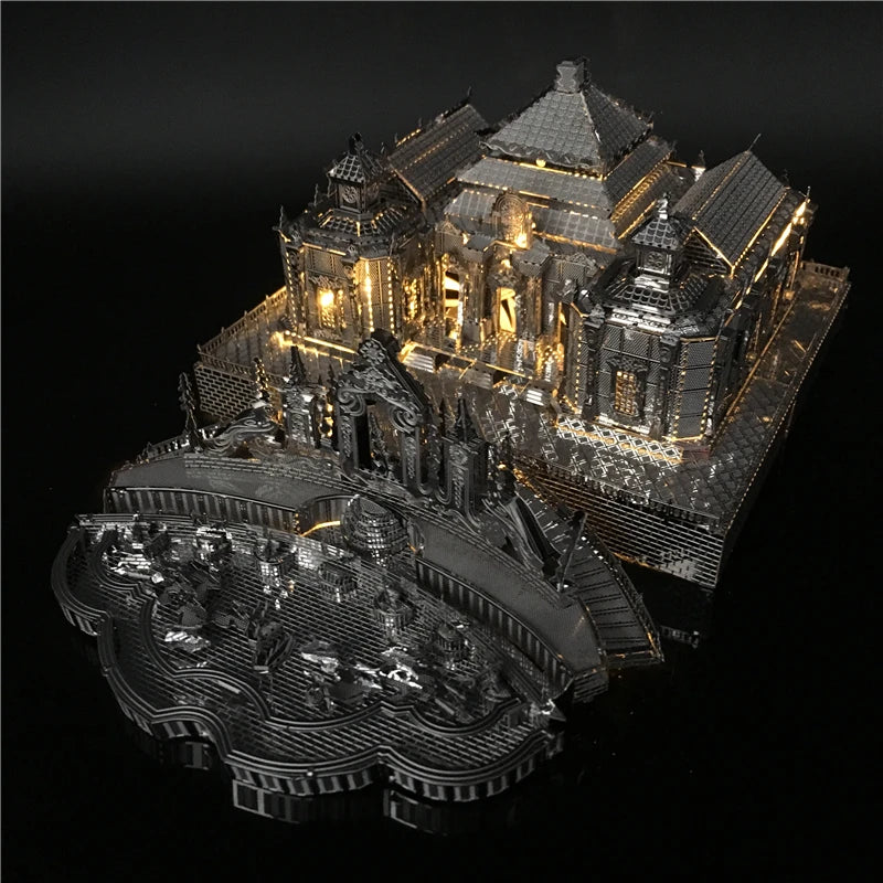 IRON STAR-rompecabezas 3D de Metal, Kits de modelos de ensamblaje de la Catedral de San Patricio
