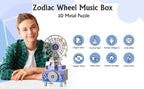 Microworld rompecabezas 3D regalo constelación amor tema caja de música giratoria Kits DIY rompecabezas