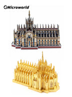 Microworld-rompecabezas de Metal 3D, Kits de modelos de construcción de catedral de Milán