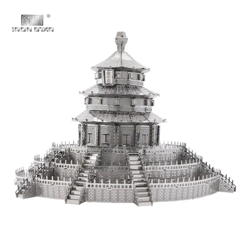 IRON STAR-rompecabezas 3D de Metal, Kits de modelos de ensamblaje de la Catedral de San Patricio