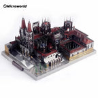 Microworld-rompecabezas de Metal 3D, modelo de construcción de Catedral de Burgos español, Kits de ensamblaje, rompecabezas educativo de corte láser