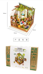 Robotime-jardín de Miller en miniatura para niños, casa de muñecas de madera con muebles, juguetes para niños, los mejores regalos para niñas