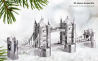 Piececool-rompecabezas de Metal 3D para adultos, rompecabezas de puente de La Torre de Londres, Kits de construcción de modelos