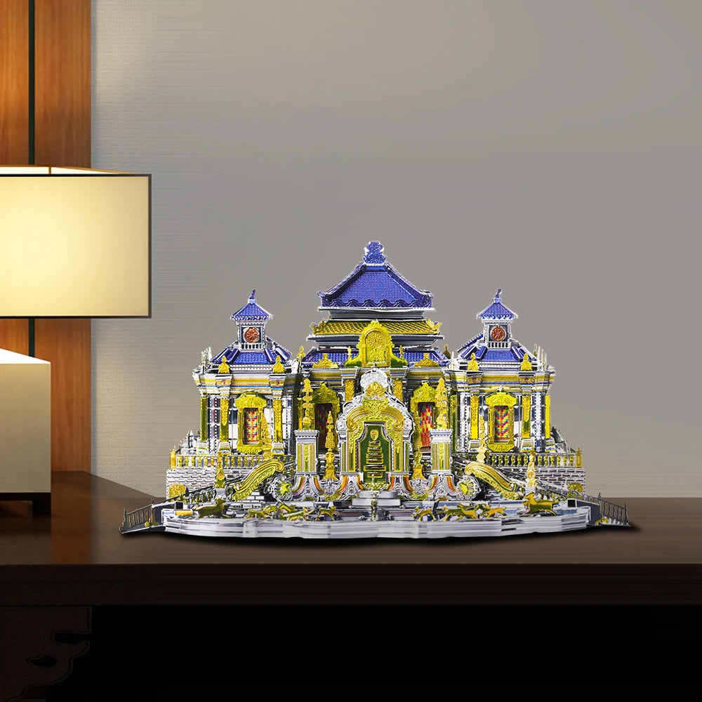 Piececool-rompecabezas de Metal 3D, juguete creativo, antiguo palacio de verano