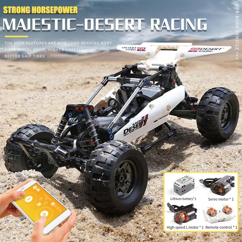 Mould King- juguete de ladrillos para armar coche de carreras del desierto PF Buggy 2