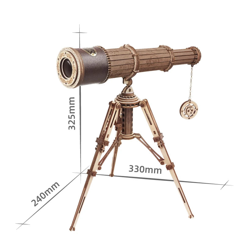 Robotime ROKR telescopio Monocular 3D juego de rompecabezas de madera juguetes de montaje para niños adolescentes adultos regalo de cumpleaños