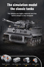 Cada 925 Uds ciudad Control remoto Ww2 ejército militar tigre tanque de bloques de construcción ladrillos RC vehículo