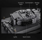 Cada 925 Uds ciudad Control remoto Ww2 ejército militar tigre tanque de bloques de construcción ladrillos RC vehículo