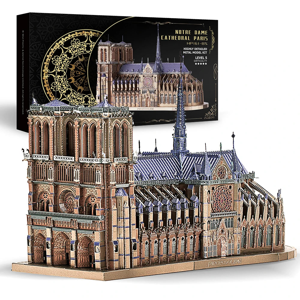 Piececool Rompecabezas Metal Cathedral de Notre Dame,