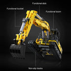 Cada 1702 Uds 1:20 ciudad coche de ingeniería con Control remoto DIY modelo de bloques de construcción RC excavadora ladrillos