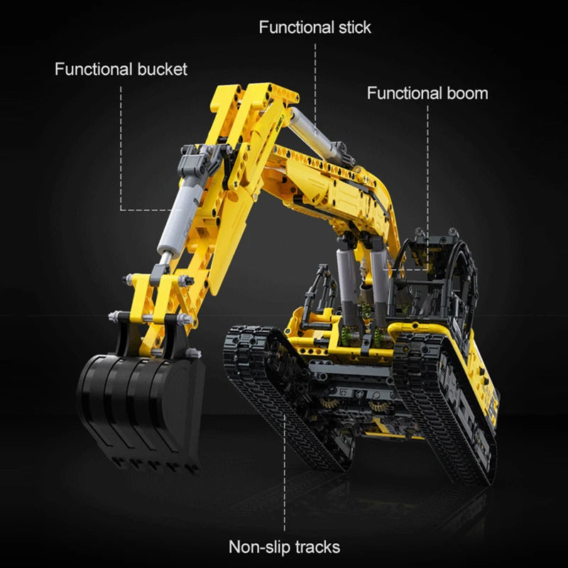 Cada 1702 Uds 1:20 ciudad coche de ingeniería con Control remoto DIY modelo de bloques de construcción RC excavadora ladrillos