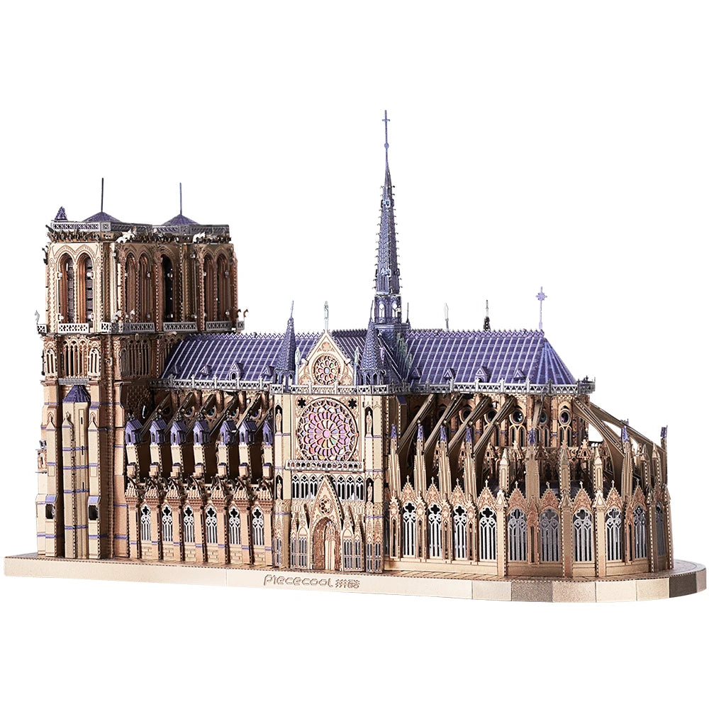 Piececool Rompecabezas Metal Cathedral de Notre Dame,