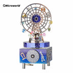 Microworld rompecabezas 3D regalo constelación amor tema caja de música giratoria Kits DIY rompecabezas