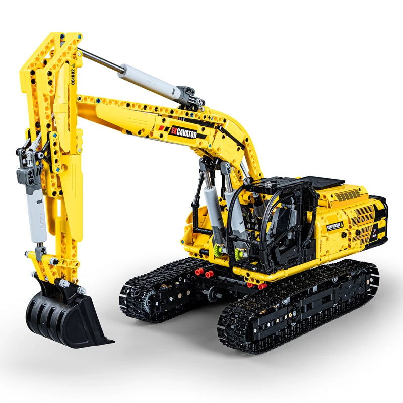 Cada 1702 Uds 1:20 ciudad coche de ingeniería con Control remoto DIY modelo de bloques de construcción RC excavadora ladrillos