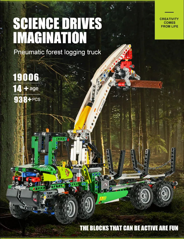 MOLD KING 19006 bloques de construcción técnicos la aplicación neumática máquina forestal