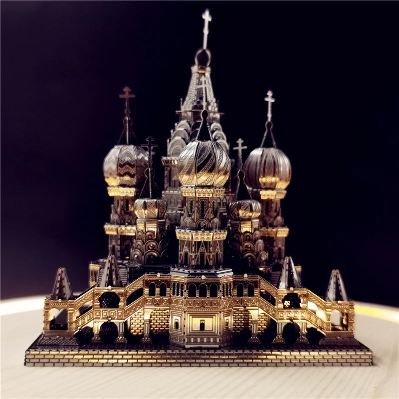 IRON STAR-rompecabezas 3D de Metal, Kits de modelos de ensamblaje de la Catedral de San Patricio