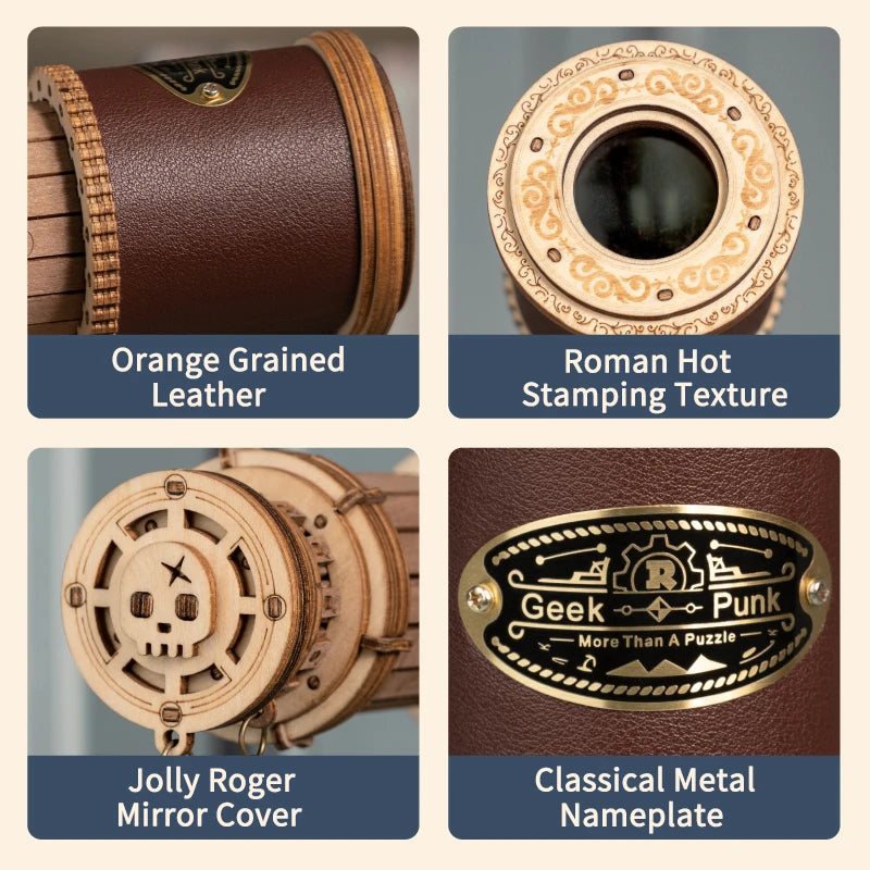 Robotime ROKR telescopio Monocular 3D juego de rompecabezas de madera juguetes de montaje para niños adolescentes adultos regalo de cumpleaños