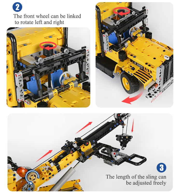 MOULD KING-bloques de construcción   juguete de ladrillos para armar camión remolque de alta tecnología