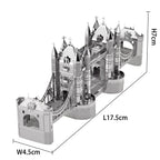 Piececool-rompecabezas de Metal 3D para adultos, rompecabezas de puente de La Torre de Londres, Kits de construcción de modelos