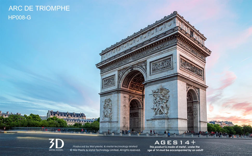 Piececool-rompecabezas 3D De Metal para adultos, modelo De construcción, arco De Triom
