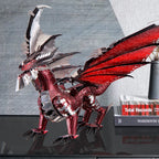 Piececool-rompecabezas de Metal 3D para adultos, rompecabezas de dragón negro